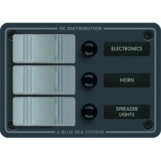 TABLEAU 3 INTERRUPTEURS CONTURA GRIS