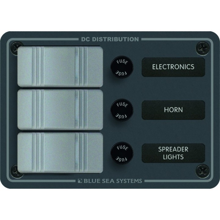 TABLEAU 3 INTERRUPTEURS CONTURA GRIS