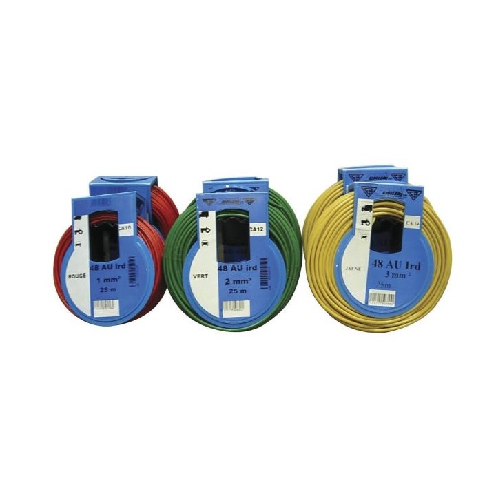 Câble 48AU Ird 1mm² rouge - 25m | Oloupdemer