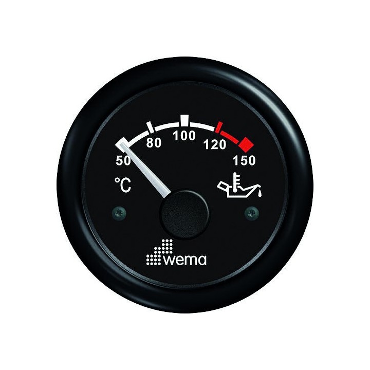 Blackline ø52mm température d'huile 50-150°C - noir