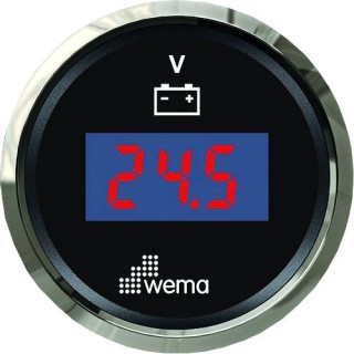 VOLTMETRE DIGITAL 8/32V NOIR/SS