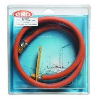 Tuyau CE marine 600mm pour coffre bouteille - Entrée G1/4 F - Sortie G1/4 F