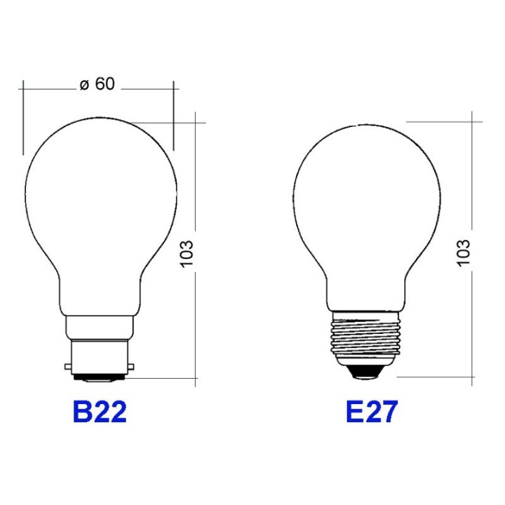 AMPOULE 12V 40W E27 Ã60X108MM