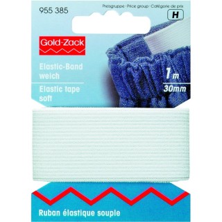 RUBAN ELASTIQUE SOUPLE 1M 30MM