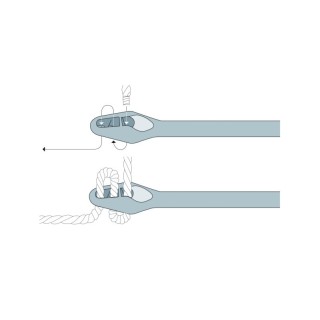 BOSSE AMARRAGE 8T NOIR BOUCLE 10 X 5MT