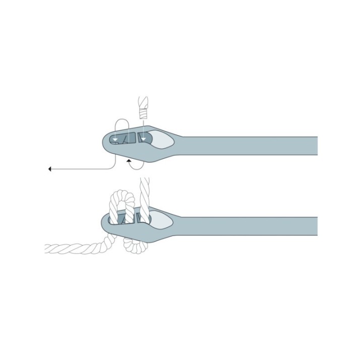 BOSSE AMARRAGE 8T NOIR BOUCLE 10 X 5MT