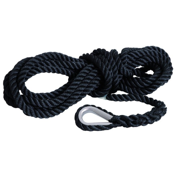 BOSSE AMARRAGE NOIR 8T BOUCLE 18 X 10MT