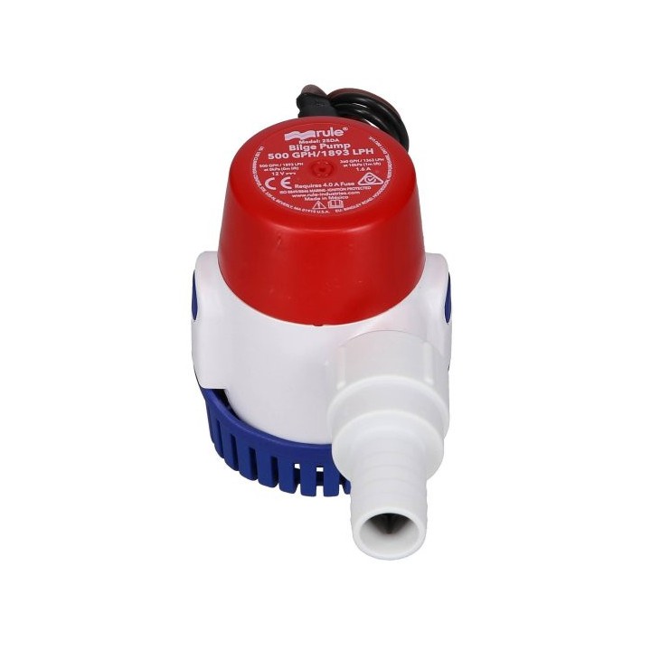 Pompe de cale immergeable Rule 500 - 12V | Oloupdemer.com