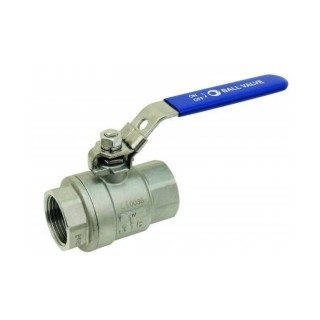 Vanne à sphère inox 2 voies FF - PN64 - 3/8''