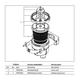 Couvercle pour filtre eau de mer série 470 | isonautique.com