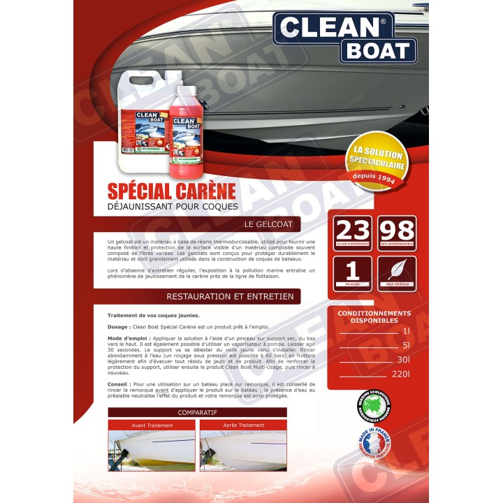 Nettoyant Spécial Carène 1L - CLEAN BOAT | Oloupdemer.com