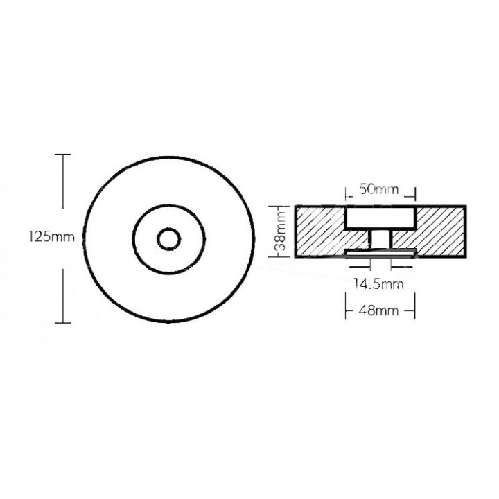 Anode zinc disque Baglietto Ø125mm | Oloupdemer.com