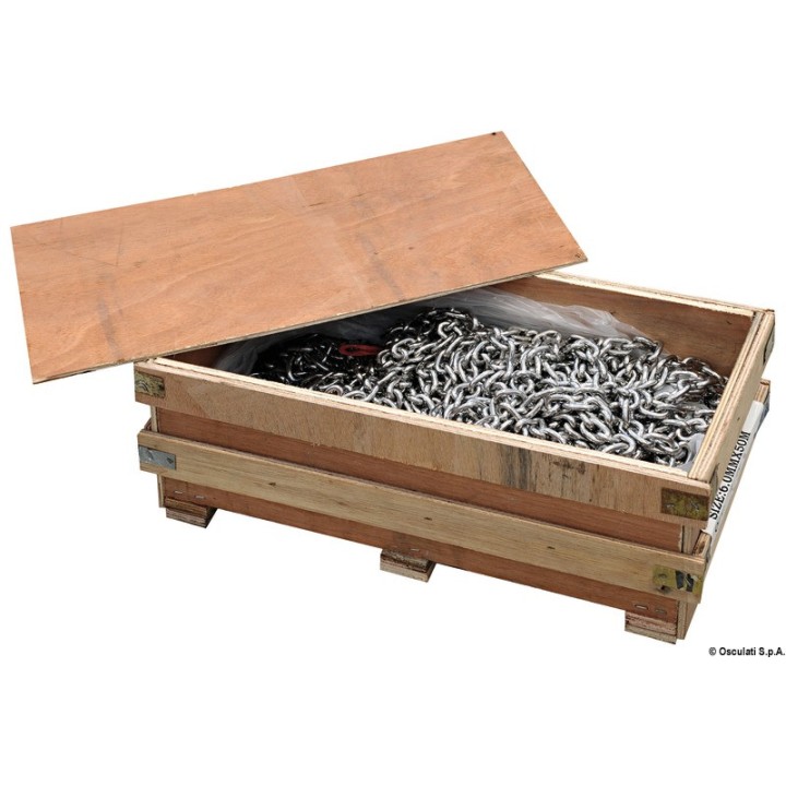 Chaîne inox calibrée 10 mm x 100 m ISO