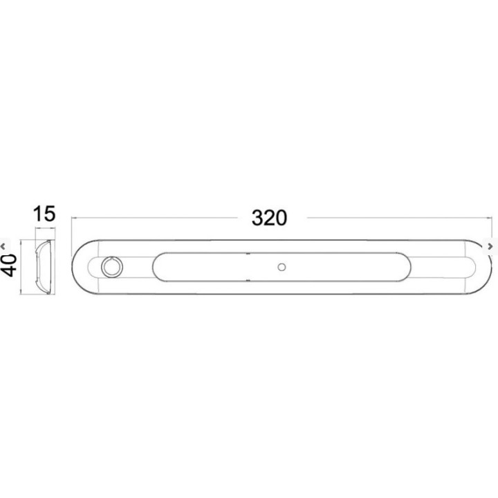 Plafonnier à LED à poser blanc 310x40x11,5 mm