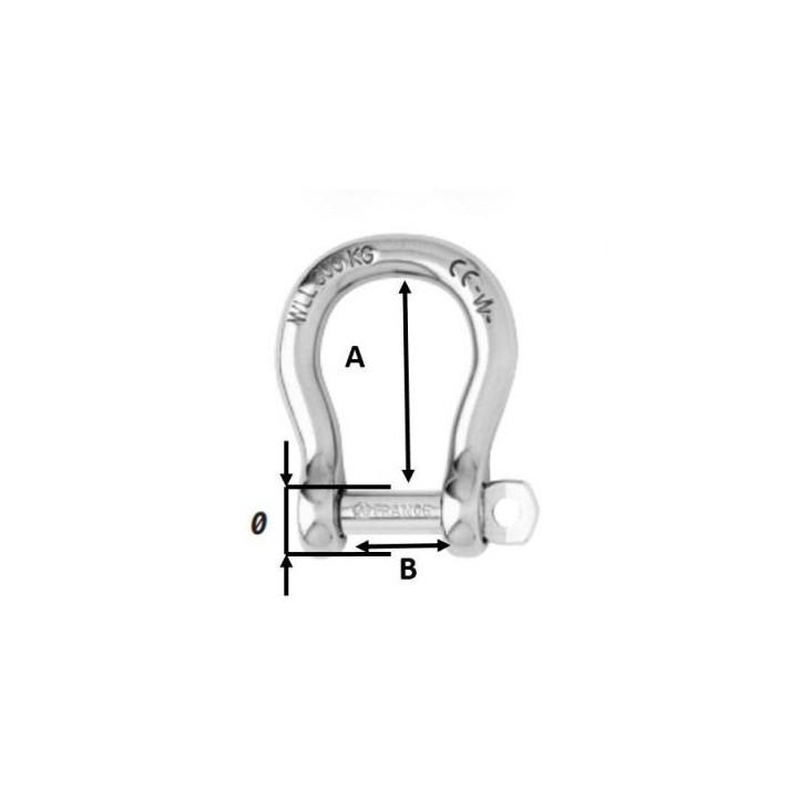 Manille autobloquante lyre Wichard | isonautique.com.com