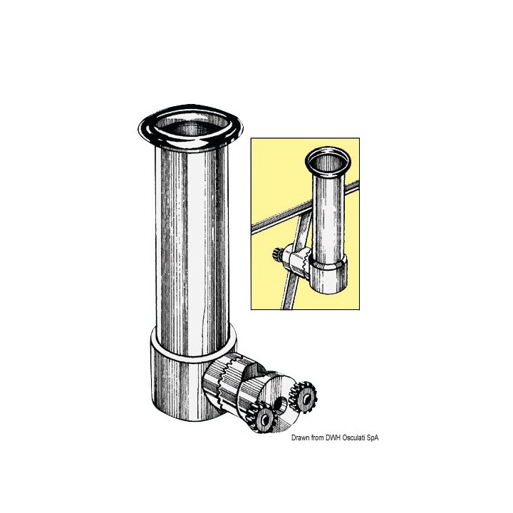 Porte-canne AISI316 tubes Ø 35/40 mm