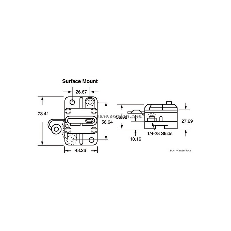 Interrupteur thermique étanche externe 