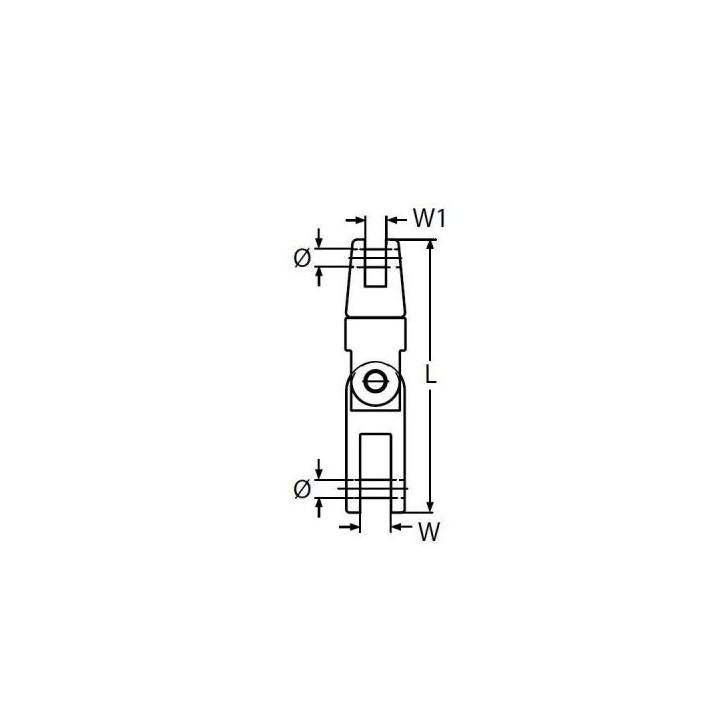 Double jonction chaîne/ancre A4 10-12mm - inox 316 | Oloupdemer.com