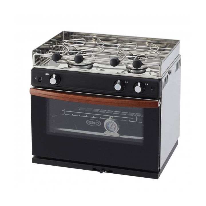 Réchaud + four Gascogne - 2 feux inox + four et allumage intégré