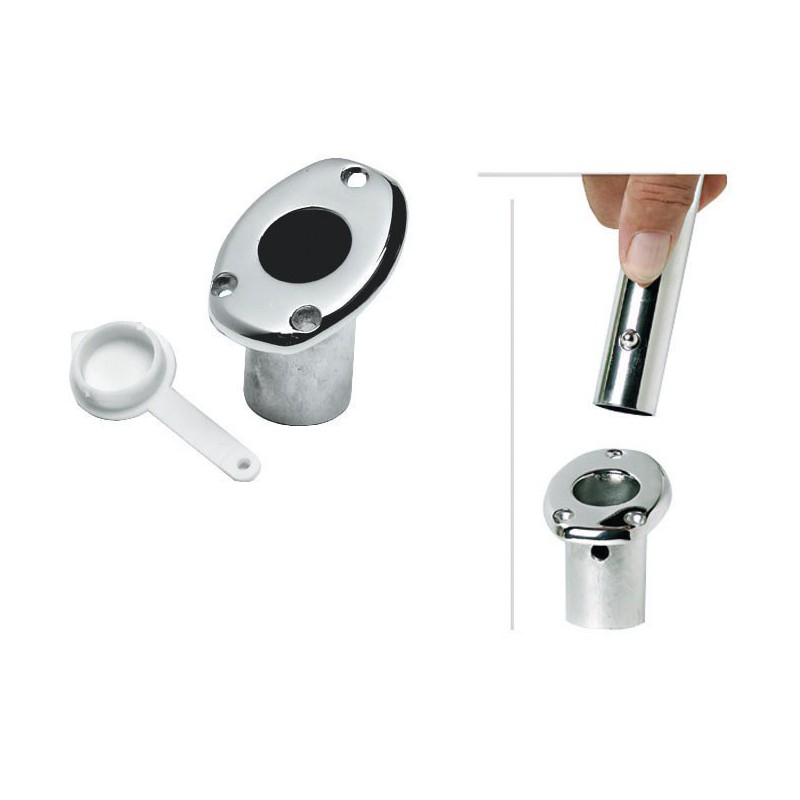 Support encastrable pour mât pavillon 