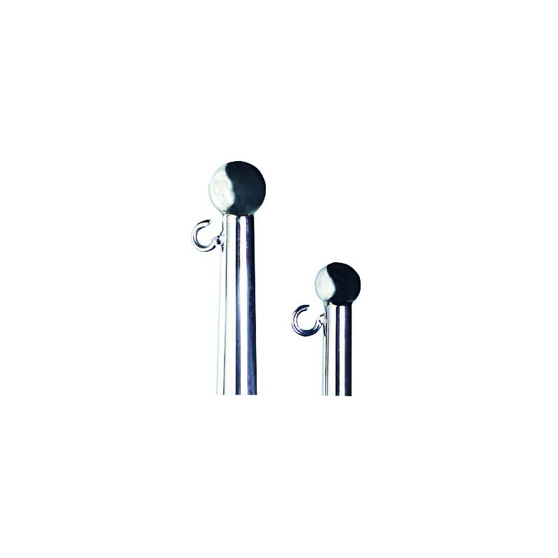 Mât de pavillon avec boule terminale