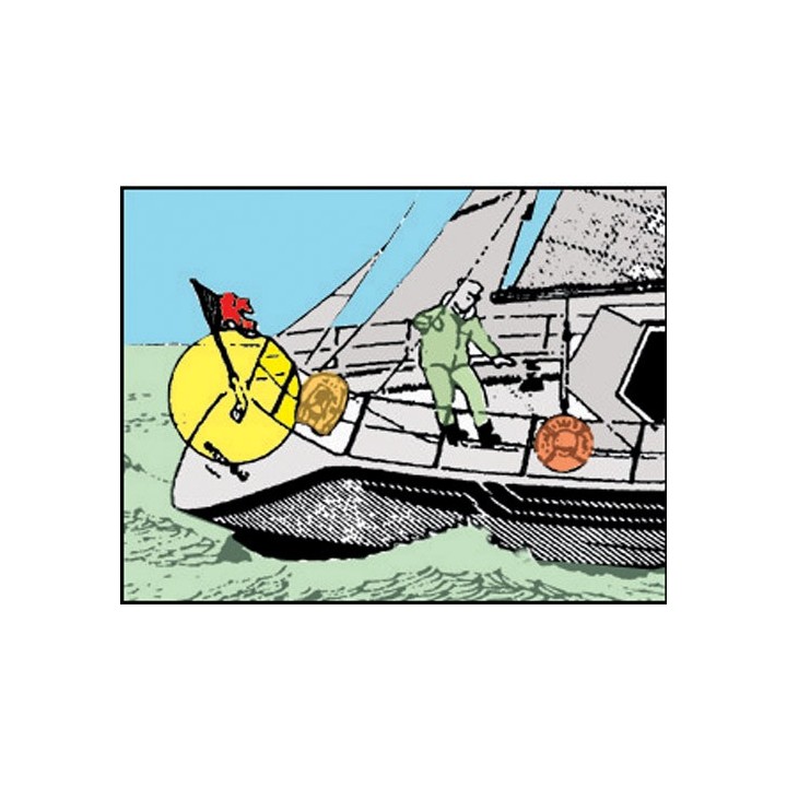 Support mât de pavillon poupe 