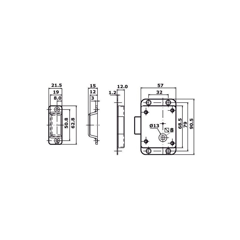 Serrure avec pommeau