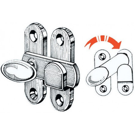 Bloque-porte laiton chromé