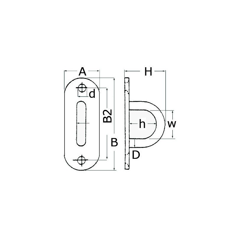 Pontet à base plate