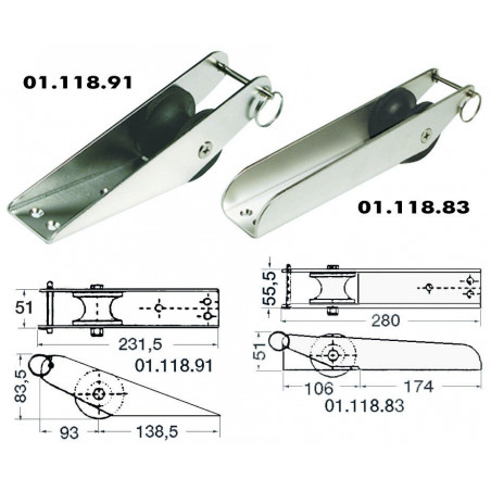 Davier inox 280x55 mm 