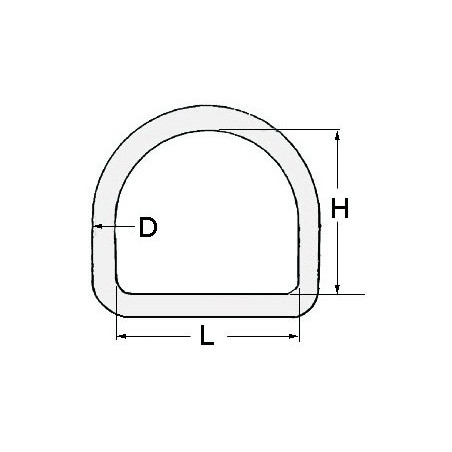 Anneau demi-rond 