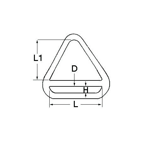 Anneau triangulaire à barrette