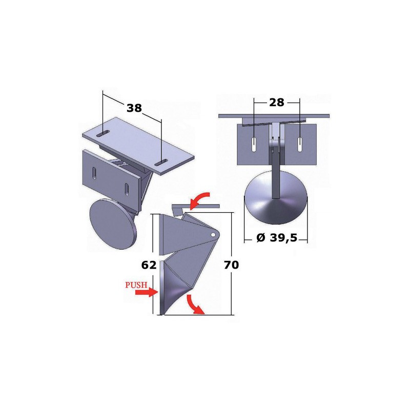 Fermeture escamotable
