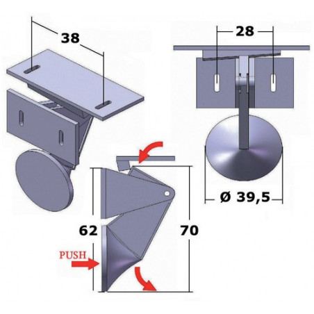 Fermeture escamotable