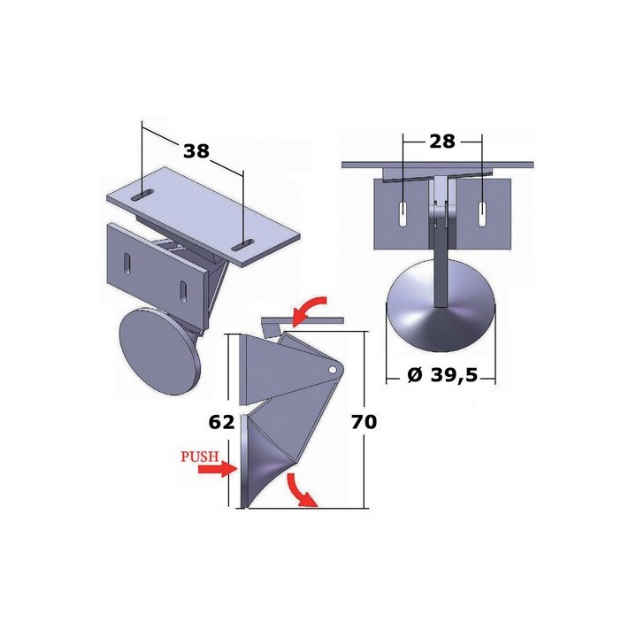 Fermeture escamotable
