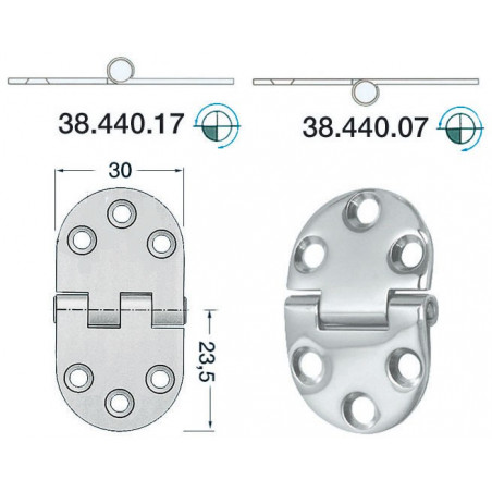 Charnière 2 mm 47x30