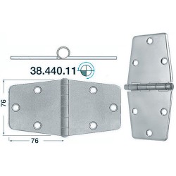 Charnière 2 mm 152x76