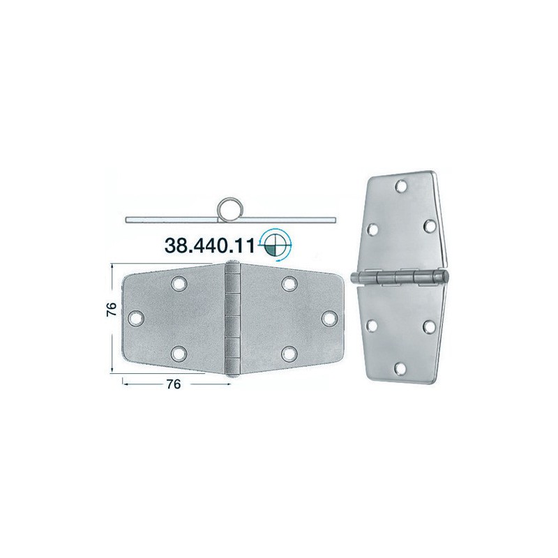 Charnière 2 mm 152x76