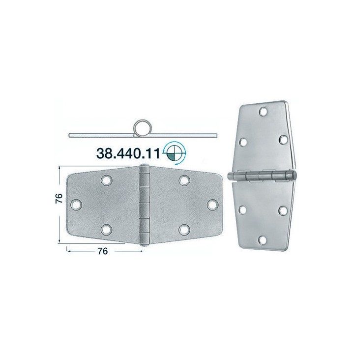 Charnière 2 mm 152x76