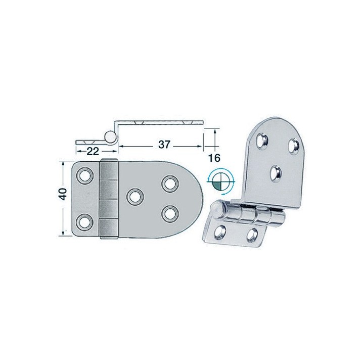 Charnière 59x40 