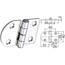 Charnière 2 mm 65x40