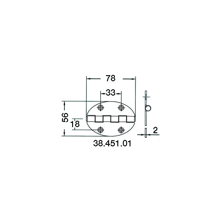Charnières ovales 38.451.01