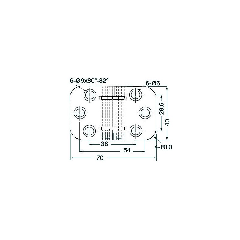 Charnière à retournement 2mm  38.460.78