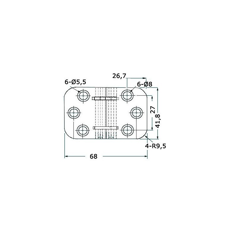 Charnière à retournement 2mm 38.460.79