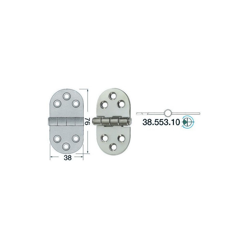 Charnière ovale 2 mm