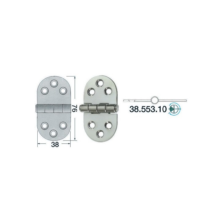 Charnière ovale 2 mm