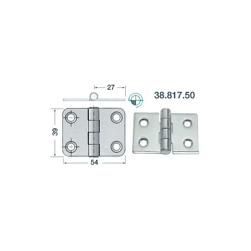 Charnière 2 mm 70x39