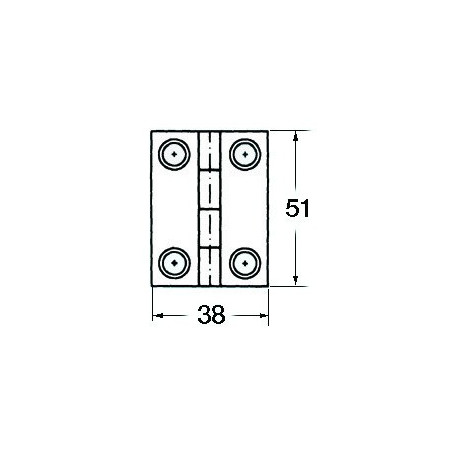 Charnière 1,7mm aveugle