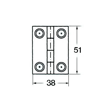 Charnière 1,7mm aveugle