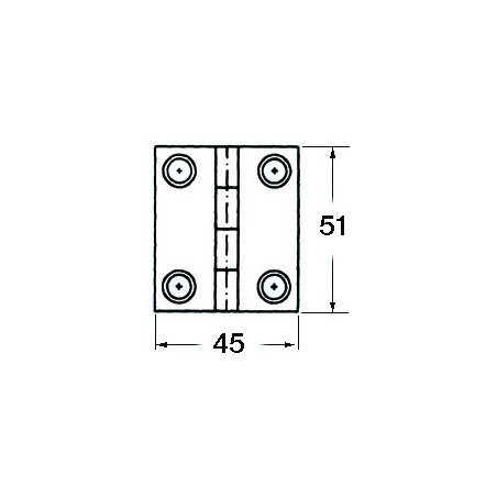 Charnière 1,7mm aveugle